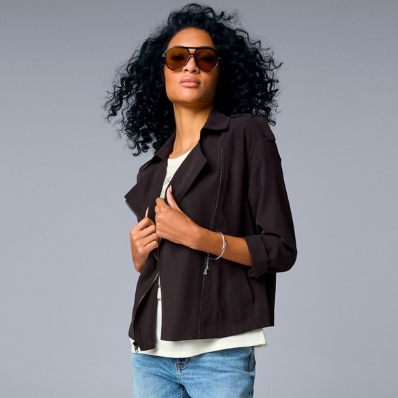 Simply Vera Vera Wang Jackets & Blazers - Simply Vera Vera Wang Soft Moto Jacket